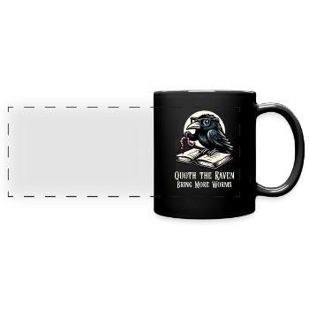 Edgar Allan Poe Fan, Classical Literature, - Full Colour Panoramic Mug - black - Front