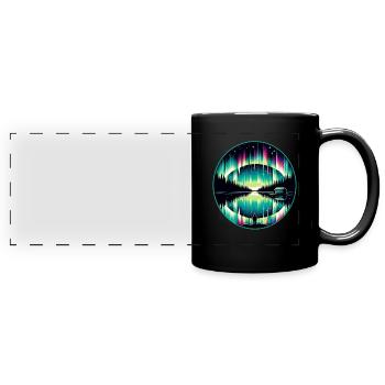 Polarlicht-aurora-verfolger Alaska Wilderness - Panorama-Tasse farbig - Schwarz - Vorne