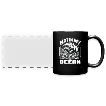 Anti-littering No Environmental Waste Recycle - Full Colour Panoramic Mug - black - Front