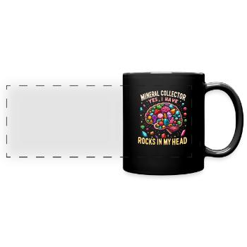 Geology Stone Hunt Agate Hunter Stone Collecting - Full Colour Panoramic Mug - black - Front