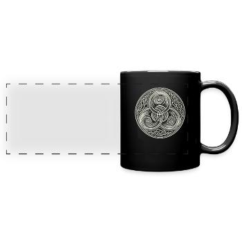 Petroglyph Rock Art Ancient Rock Drawing Indian - Full Colour Panoramic Mug - black - Front