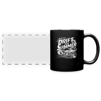 Auto-drift-rennen, Rennwagen-motorsport-drift - Panorama-Tasse farbig - Schwarz - Vorne