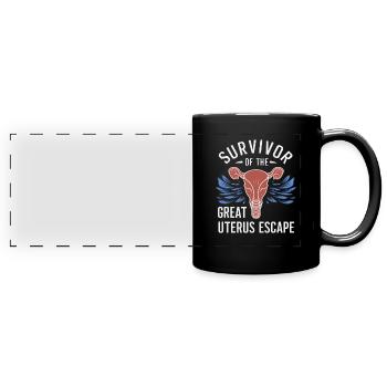 Hysterektomie-operation Zur Wiederherstellung Der - Panorama-Tasse farbig - Schwarz - Vorne
