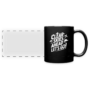 Air Traffic Controller Aircraft Flight Service - Full Colour Panoramic Mug - black - Front