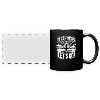 Air Traffic Controller Aircraft Flight Service - Full Colour Panoramic Mug - black - Front