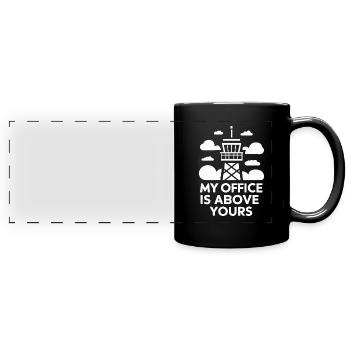 Air Traffic Controller Aircraft Flight Service - Full Colour Panoramic Mug - black - Front