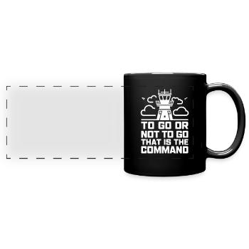 Air Traffic Controller Aircraft Flight Service - Full Colour Panoramic Mug - black - Front
