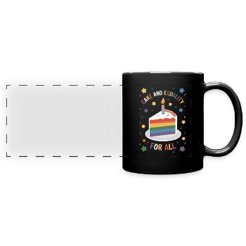 Birthgay Gay Pride Flag Pride Month Equal Rights - Panorama-Tasse farbig - Schwarz - Vorne
