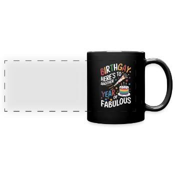 Birthgay Gay Pride Flag Pride Month Equal Rights - Panorama-Tasse farbig - Schwarz - Vorne
