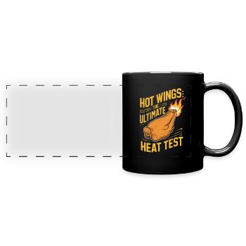 Hot Chicken Wings Spicy Wings Buffalo Wings - Panorama-Tasse farbig - Schwarz - Vorne