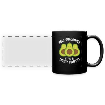 Polyamoröse Gemeinschaft Polyamorous Parenting - Panorama-Tasse farbig - Schwarz - Vorne