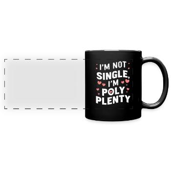 Polyamoröse Gemeinschaft Polyamorous Parenting - Panorama-Tasse farbig - Schwarz - Vorne