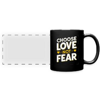 Sensibilisierung Für Häusliche Gewalt - Panorama-Tasse farbig - Schwarz - Vorne