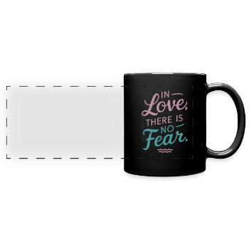 Sensibilisierung Für Häusliche Gewalt - Panorama-Tasse farbig - Schwarz - Vorne