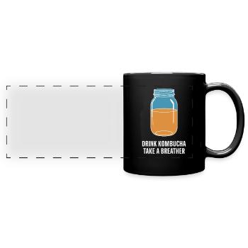 Vorteile Von Kombucha Für Brewer Maker Tea Lover - Panorama-Tasse farbig - Schwarz - Vorne