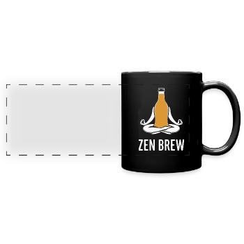 Benefits of Kombucha for Brewer Maker Tea Lover - Full Colour Panoramic Mug - black - Front