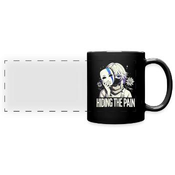 Art de l’anime et esthétique gothique pour la mode alternative - Mug panoramique uni - noir - Devant