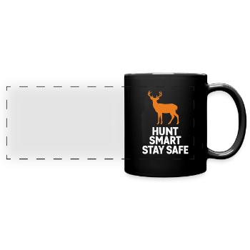 Erlebe Die Spannung Der Hirschjagd Im Wald Mit - Panorama-Tasse farbig - Schwarz - Vorne