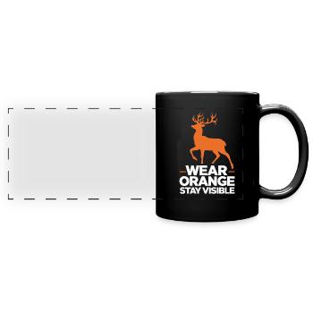 Erlebe Die Spannung Der Hirschjagd Im Wald Mit - Panorama-Tasse farbig - Schwarz - Vorne