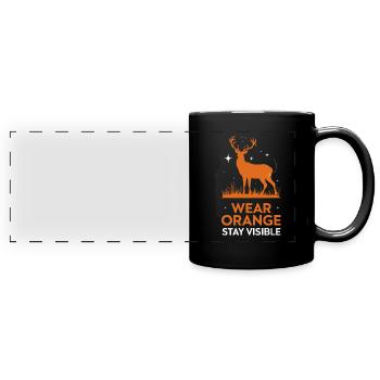 Erlebe Die Spannung Der Hirschjagd Im Wald Mit - Panorama-Tasse farbig - Schwarz - Vorne