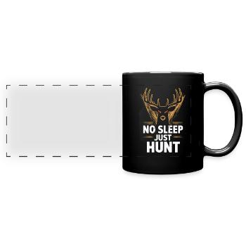 Erlebe Die Spannung Der Hirschjagd Im Wald Mit - Panorama-Tasse farbig - Schwarz - Vorne