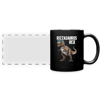 Rizzler Kultur Mit Dinosaurier Kunst Und T-Rex - Panorama-Tasse farbig - Schwarz - Vorne