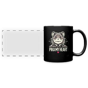 Design américain Pika Lover pour Pika - Mug panoramique uni - noir - Devant