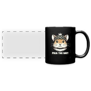 Design américain Pika Lover pour Pika - Mug panoramique uni - noir - Devant