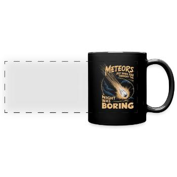 Stargazing And Meteor Shower Enthusiast - Full Colour Panoramic Mug - black - Front