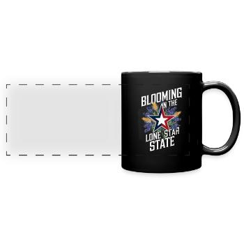 Texas Wildflowers Season Fields Flowers Texas - Full Colour Panoramic Mug - black - Front