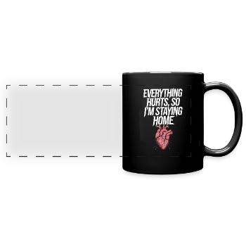 Introversion Alternative style Emotional - Full Colour Panoramic Mug - black - Front