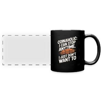 Coin Collector Coin Collection Numismatic History - Panorama-Tasse farbig - Schwarz - Vorne