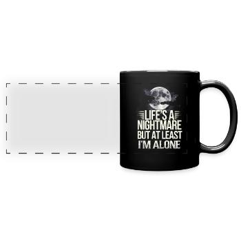 Introversion Style alternatif Émotionnel - Mug panoramique uni - noir - Devant