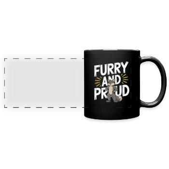 Furry Fandom Enthousiaste Cosplay Fun et Fursuiting - Mug panoramique uni - noir - Devant