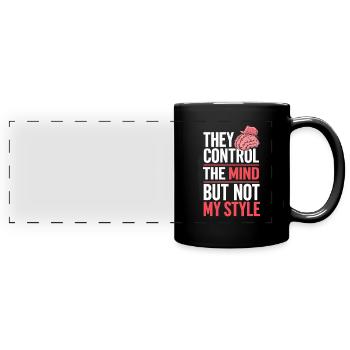 Mind Control Mk-Ultra Conspiracy And Government - Full Colour Panoramic Mug - black - Front