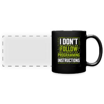 Mind Control Mk-Ultra Conspiracy And Government - Full Colour Panoramic Mug - black - Front