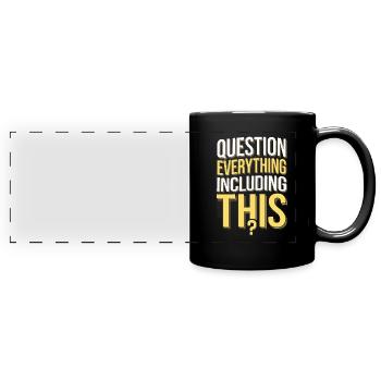 Mind Control Mk-Ultra Conspiracy And Government - Full Colour Panoramic Mug - black - Front