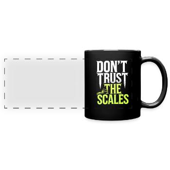 Lizard People Reptile Conspiracy And Secret - Full Colour Panoramic Mug - black - Front