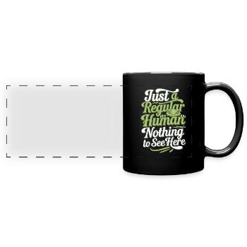 Lizard People Reptile Conspiracy And Secret - Full Colour Panoramic Mug - black - Front