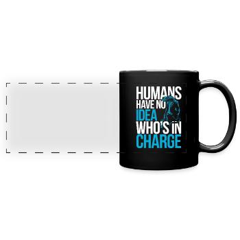Lizard People Reptile Conspiracy And Secret - Full Colour Panoramic Mug - black - Front