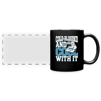 Lizard People Reptile Conspiracy And Secret - Full Colour Panoramic Mug - black - Front