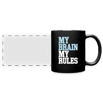 Mind Control Mk-Ultra Conspiracy And Government - Full Colour Panoramic Mug - black - Front