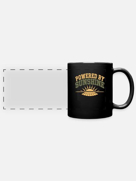 Énergie solaire Énergie renouvelable Mode de vie durable - Mug panoramique uni - noir