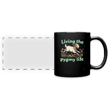 DIY mushroom enthusiasts Home mushroom cultivation - Full Colour Panoramic Mug - black - Front