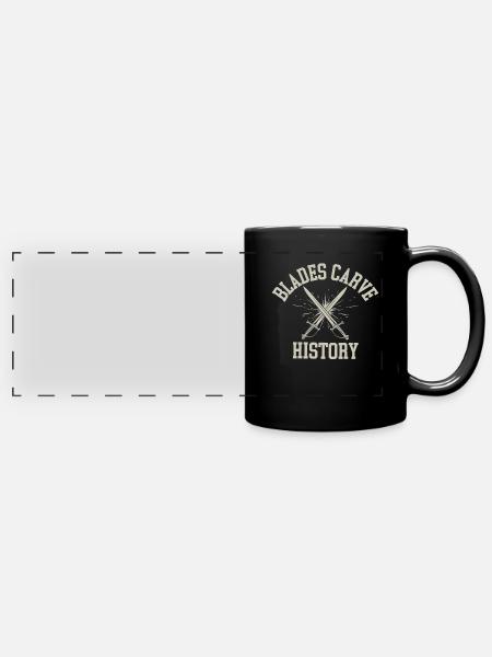 Renaissance-schwertkämpfer Hema Historisches - Panorama-Tasse farbig - Schwarz