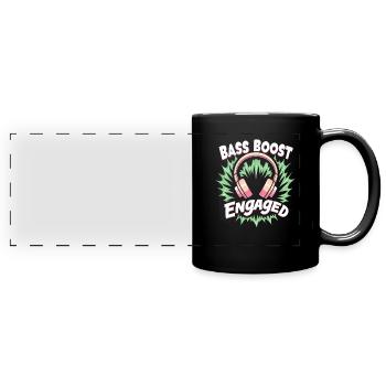 Accros aux écouteurs Un son immersif haut de gamme - Mug panoramique uni - noir - Devant