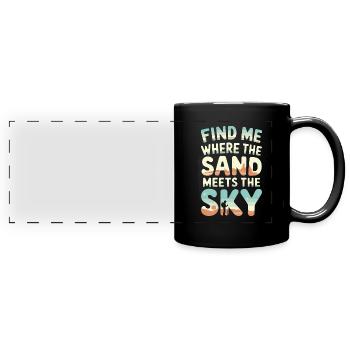Wüstenwanderer, Schroffe Pfade Und Trockene - Panorama-Tasse farbig - Schwarz - Vorne