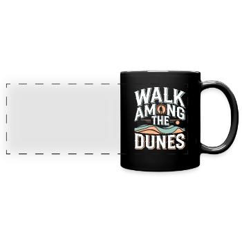 Wüstenwanderer, Schroffe Pfade Und Trockene - Panorama-Tasse farbig - Schwarz - Vorne