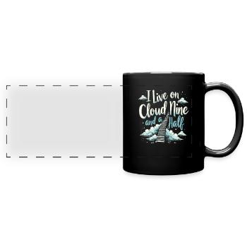 Surreal Art Humor Dreamlike Images Floating - Full Colour Panoramic Mug - black - Front