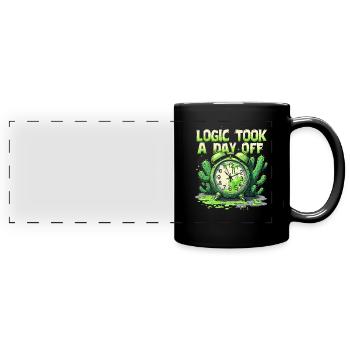 Surreal Art Humor Dreamlike Images Floating - Full Colour Panoramic Mug - black - Front
